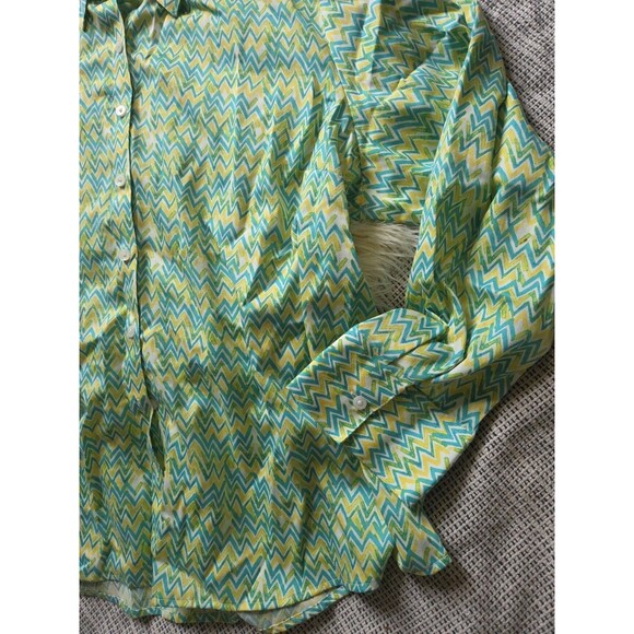 Westbound "Wrinkle Free" Long Sleeve Lightweight Button Up Green Chambray 2X - Picture 7 of 11